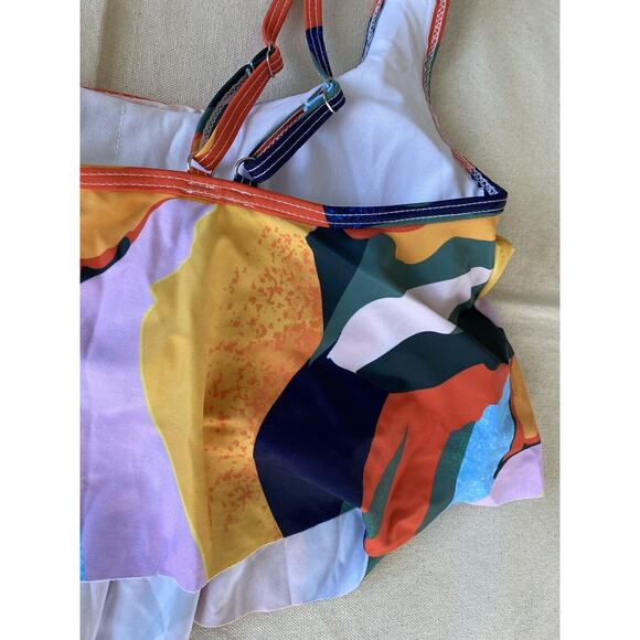 Edel Qual Swim Crop Top Beach Pool Festival Bikini Swimsuit Size M New W/Tags - Picture 5 of 8